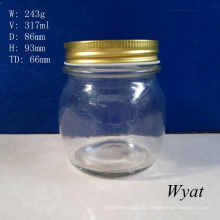 11oz 320ml Round Glass Food Jar Glass Honey Jar with Metal Lid